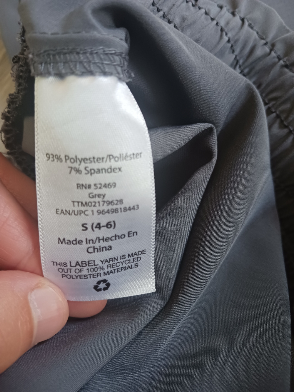 Lightweight Gray Maternity Joggers with Drawstring - Picture 3 of 4